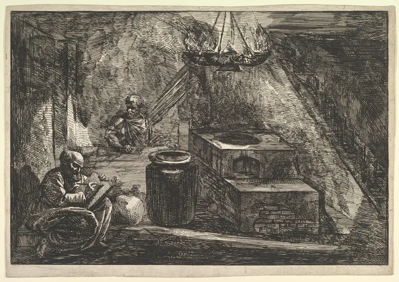 Plate 45, Volume II of "Antiquités de la Grande-Grèce" Wall Art by Francesco Piranesi - High-Resolution Digital Print