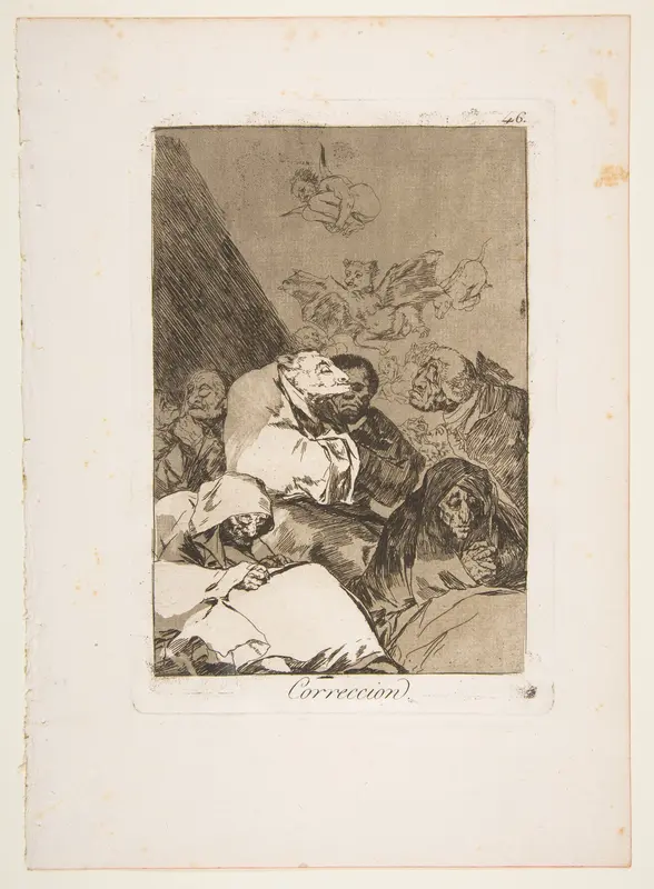 Plate 46 from "Los Caprichos": Correction (Correccion) Wall Art by Goya (Francisco de Goya y Lucientes) - High-Resolution Digital Print