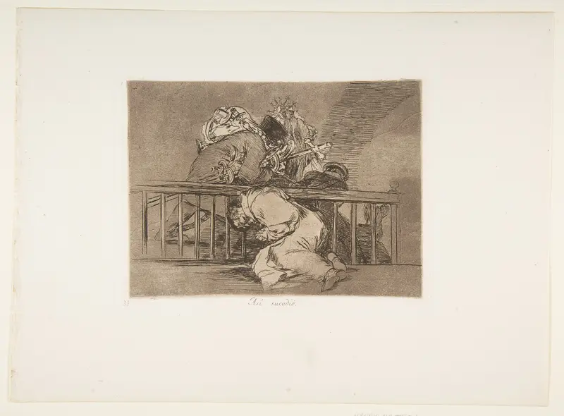 Plate 47 from "The Disasters of War" (Los Desastres de la Guerra): 'This is how it happened' (Así sucedió)