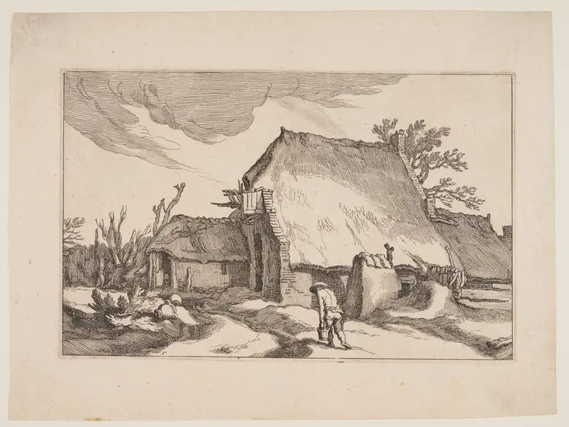 Plate 5, from Landscapes with Farmhouses Wall Art by Boetius Adams Bolswert - High-Resolution Digital Print