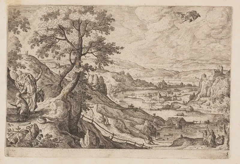 Plate 5, from Landscapes with Scenes from the Old and New Testament and Ovid’s Metamorphoses