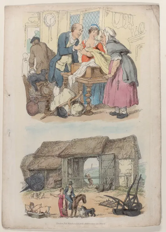 Plate 5, from "World in Miniature" Wall Art by Thomas Rowlandson - High-Resolution Digital Print