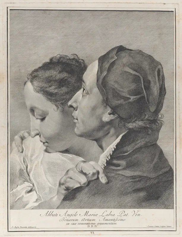 Plate 6: A young man embracing a girl, from "Icones ad vivum expressae" Wall Art by Giovanni Cattini - High-Resolution Digital Print