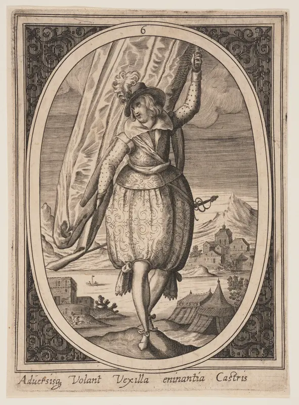 Plate 6 from Military Figures Wall Art by Heinrich Ulrich - High-Resolution Digital Print
