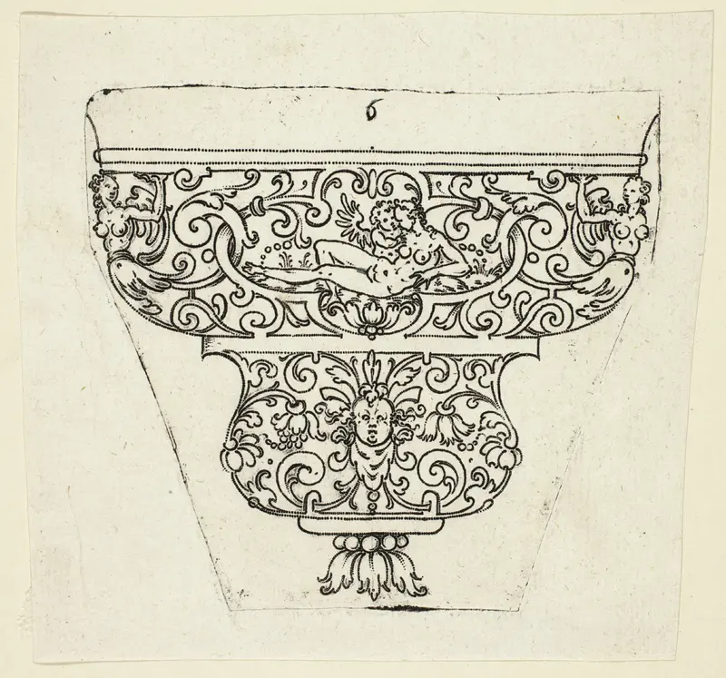 Plate 6, from twenty ornamental designs for goblets and beakers Wall Art by Master A.P. - High-Resolution Digital Print