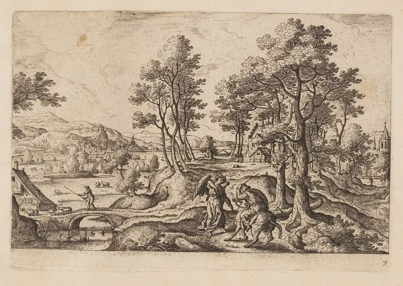 Plate 7, from Landscapes with Scenes from the Old and New Testament and Ovid’s Metamorphoses