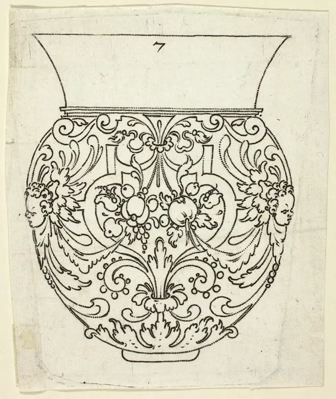 Plate 7, from XX Stuck zum (ornamental designs for goblets and beakers) Wall Art by Master A.P. - High-Resolution Digital Print