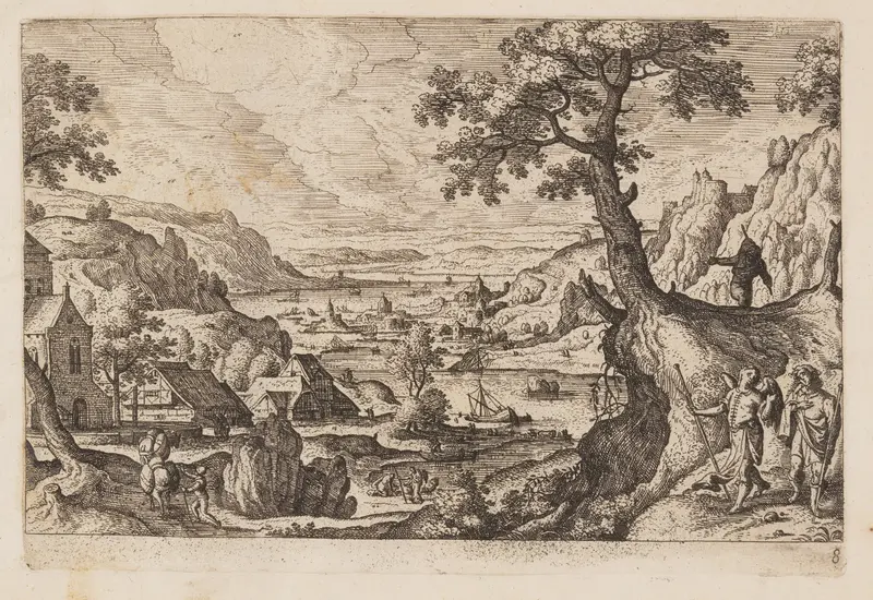 Plate 8, from Landscapes with Scenes from the Old and New Testament and Ovid’s Metamorphoses