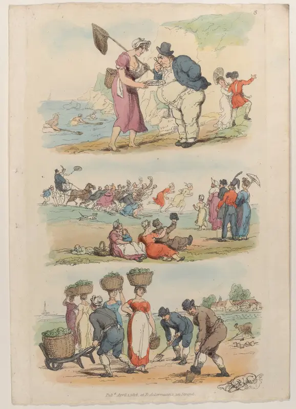 Plate 8, from "World in Miniature" Wall Art by Thomas Rowlandson - High-Resolution Digital Print