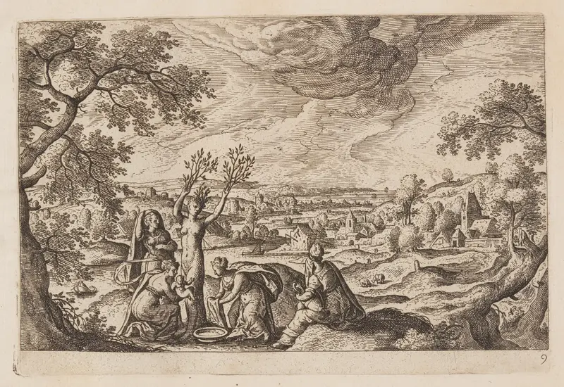 Plate 9, from Landscapes with Scenes from the Old and New Testament and Ovid’s Metamorphoses
