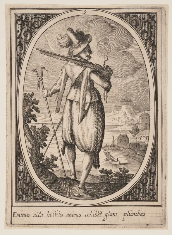 Plate 9 from Military Figures Wall Art by Heinrich Ulrich - High-Resolution Digital Print