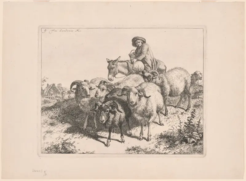 Plate 9, from The Set of 12 Pastorals Scenes