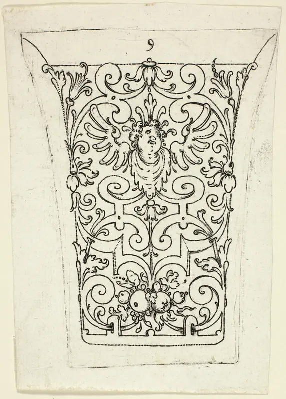 Plate 9, from twenty ornamental designs for goblets and beakers Wall Art by Master A.P. - High-Resolution Digital Print