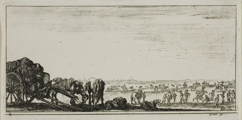 Plate Eight from Drawings of Several Movements by Soldiers Wall Art by Stefano della Bella - High-Resolution Digital Print