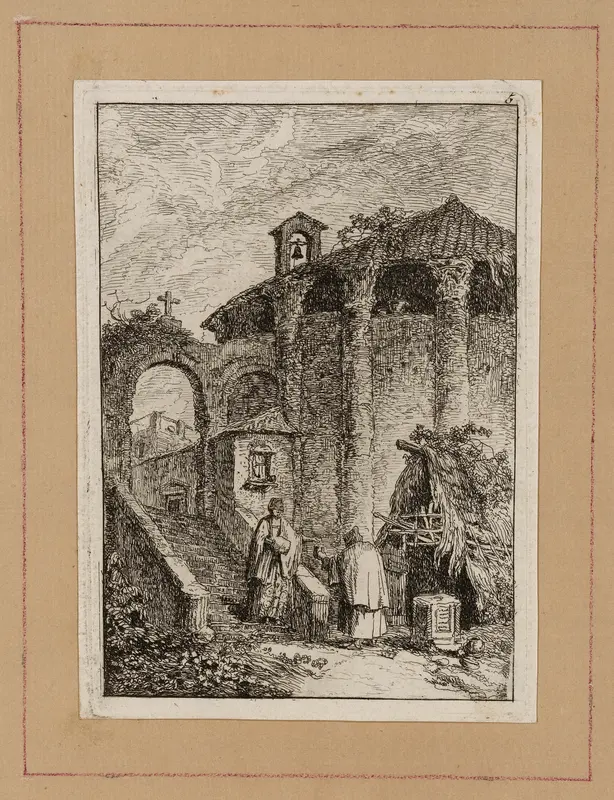 Plate Five from Evenings in Rome Wall Art by Hubert Robert - High-Resolution Digital Print