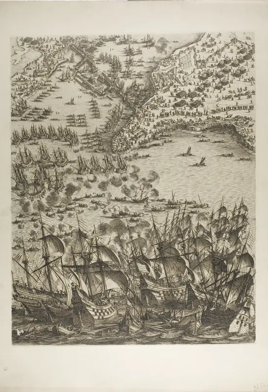 Plate Five from La Siège de la Rochelle