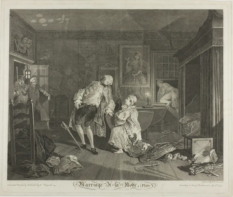 Plate Five, from Marriage à la Mode Wall Art by Simon Francis Ravenet - High-Resolution Digital Print