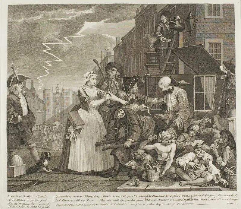 Plate Four, from A Rake's Progress Wall Art by William Hogarth - High-Resolution Digital Print