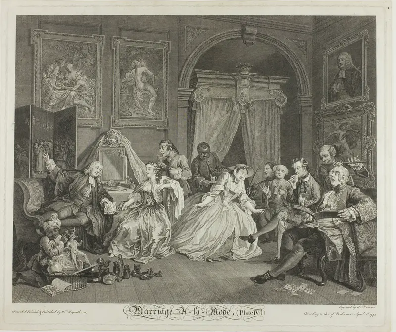 Plate Four, from Marriage à la Mode Wall Art by Simon Francis Ravenet - High-Resolution Digital Print