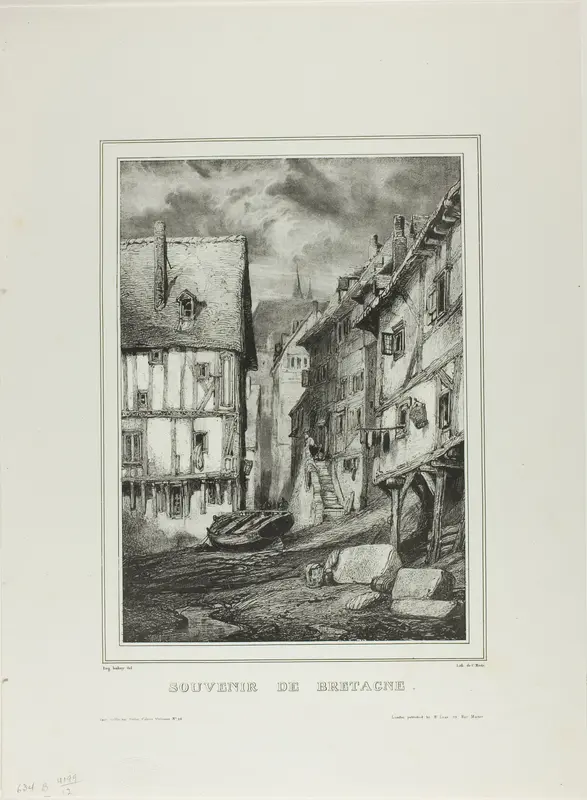 Plate Four, from Souvenir of Brittany Wall Art by Eugène Isabey - High-Resolution Digital Print