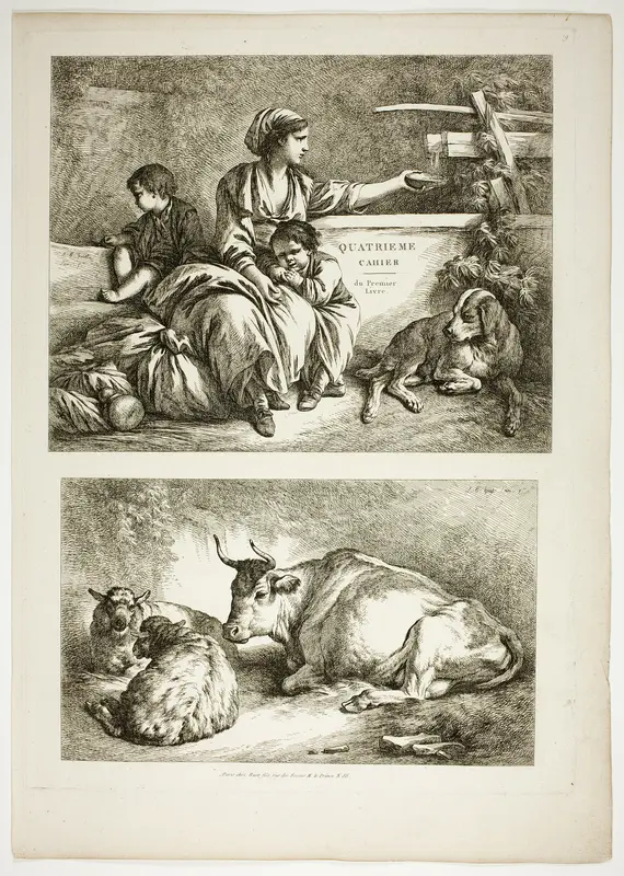 Plate Nineteen of 38 from Oeuvres de J. B. Huet Wall Art by Jean Baptiste Huet - High-Resolution Digital Print