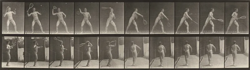 Plate Number 294. Lawn tennis, serving Wall Art by Eadweard Muybridge - High-Resolution Digital Print