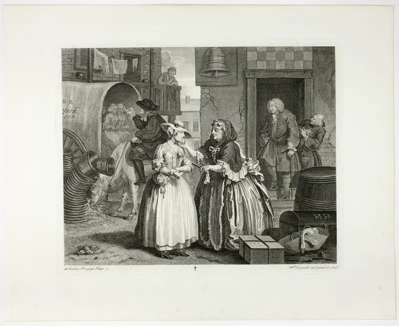 Plate one, from A Harlot's Progress