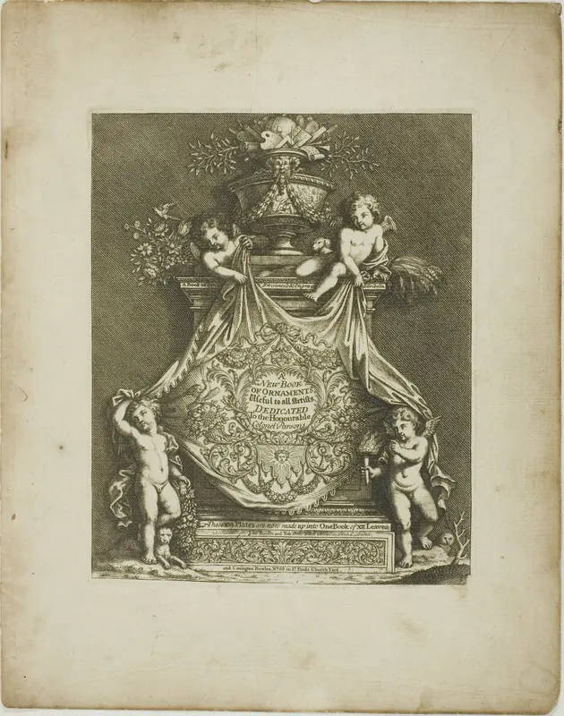 Plate One, from A New Book of Ornaments Wall Art by Simon Gribelin, II - High-Resolution Digital Print