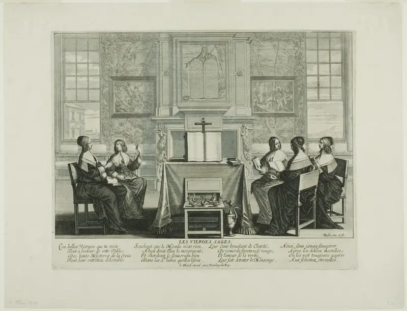 Plate One, from The Wise and Foolish Virgins, plate One Wall Art by Abraham Bosse - High-Resolution Digital Print