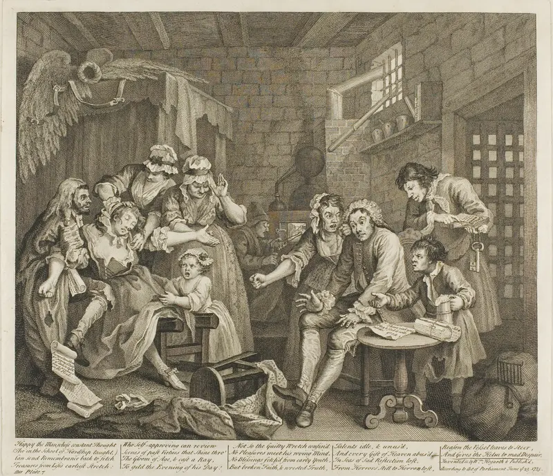 Plate Seven, from A Rake's Progress Wall Art by William Hogarth - High-Resolution Digital Print