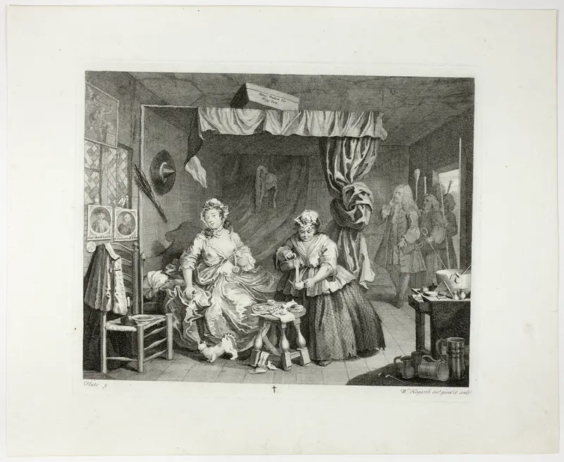 Plate three, from A Harlot's Progress