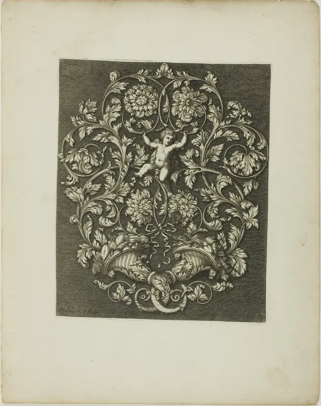 Plate Three, from A New Book of Ornaments Wall Art by Simon Gribelin, II - High-Resolution Digital Print