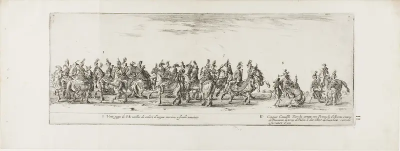 Plate Three, from Entrance of the Ambassador of Poland into Rome Wall Art by Stefano della Bella - High-Resolution Digital Print