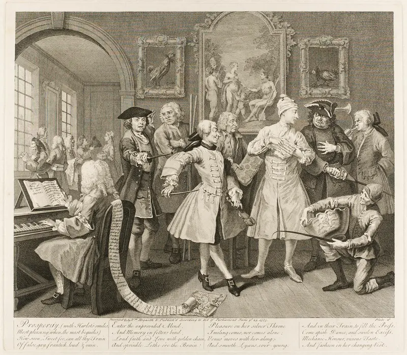 Plate Two, from A Rake's Progress Wall Art by William Hogarth - High-Resolution Digital Print
