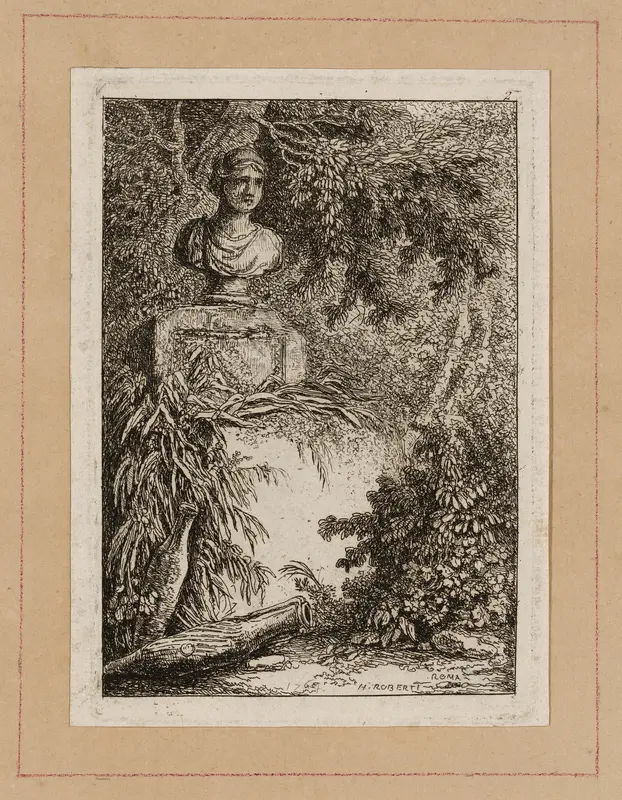 Plate Two from Evenings in Rome Wall Art by Hubert Robert - High-Resolution Digital Print