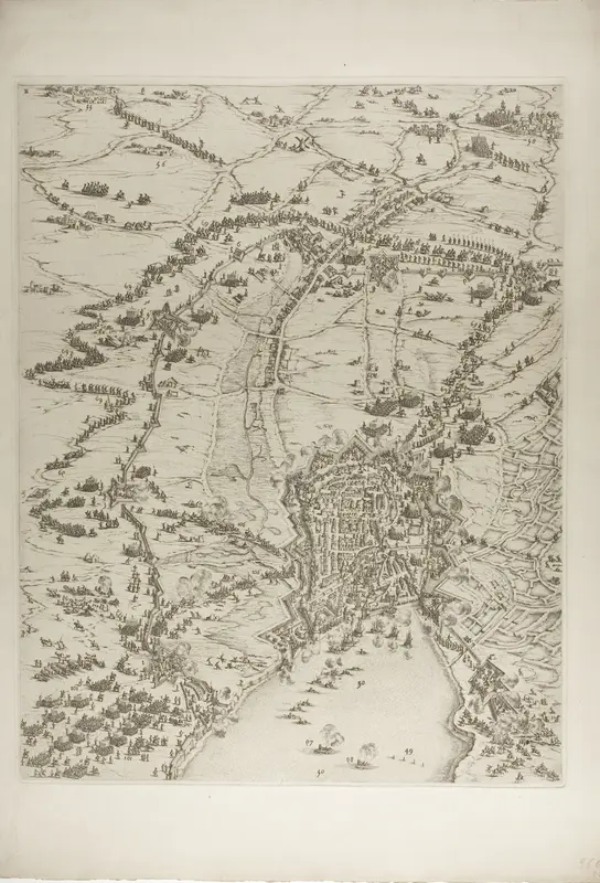 Plate Two from La Siège de la Rochelle