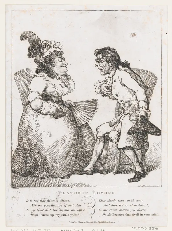 Platonic Lovers Wall Art by Thomas Rowlandson - High-Resolution Digital Print