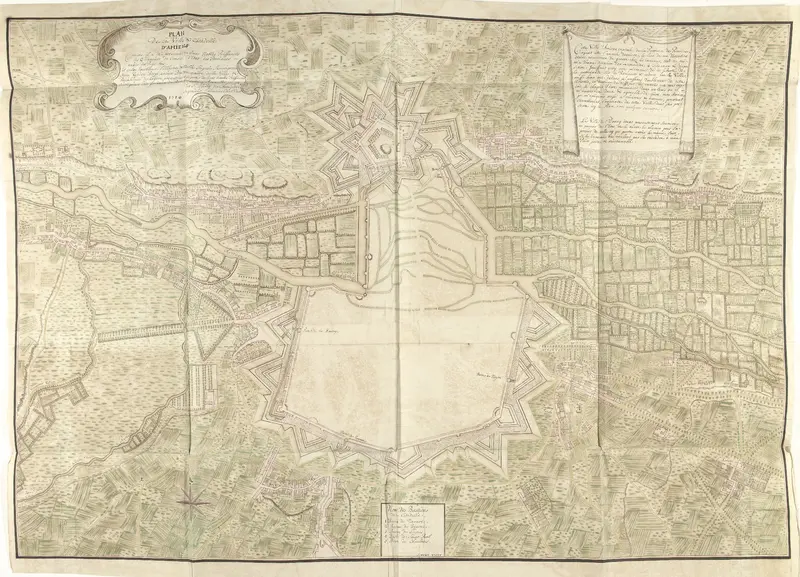 Plattegrond van Amiens, 1710 Wall Art by Unknown - High-Resolution Digital Print