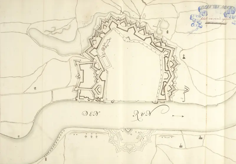 Plattegrond van Bonn, ca. 1701-1715 Wall Art by Samuel Du Ry de Champdoré - High-Resolution Digital Print