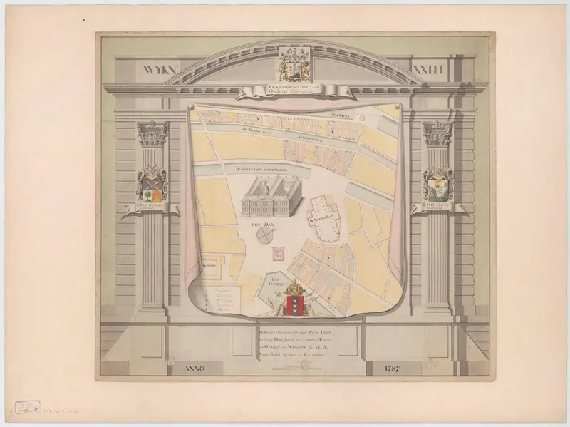 Plattegrond van burgerwijk XXIII te Amsterdam, onder leiding van kapitein Frans Jacob Schumacher Wall Art by anonymous - High-Resolution Digital Print