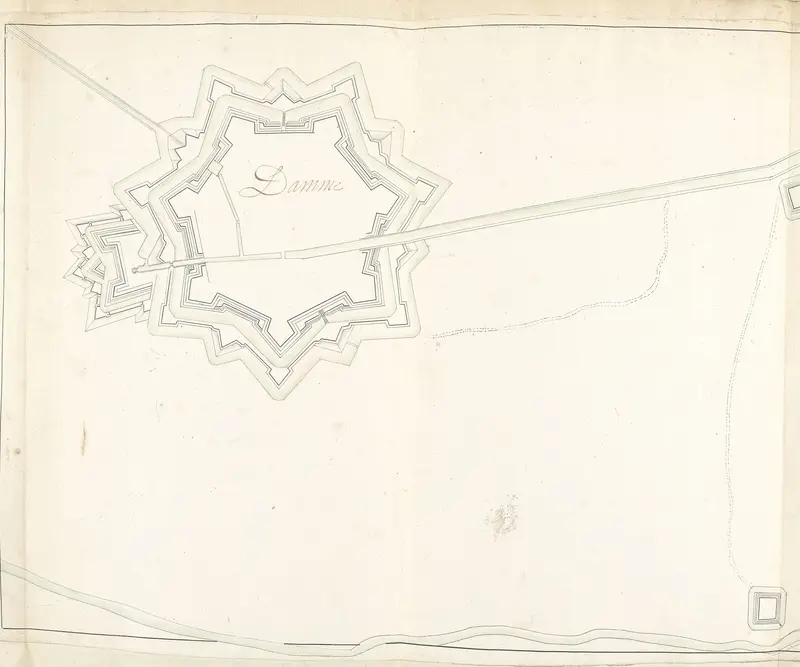 Plattegrond van Damme, ca. 1701-1715 Wall Art by Samuel Du Ry de Champdoré - High-Resolution Digital Print