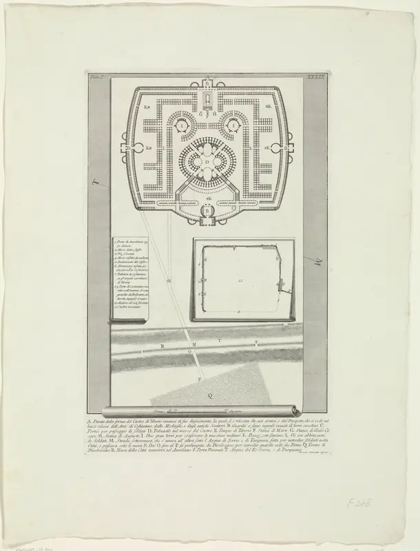 Plattegrond van de Castra Praetoria te Rome Wall Art by Unknown - High-Resolution Digital Print