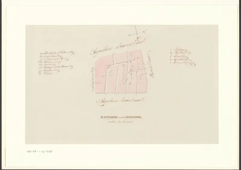 Plattegrond van de Duvelshoek Wall Art by anonymous - High-Resolution Digital Print