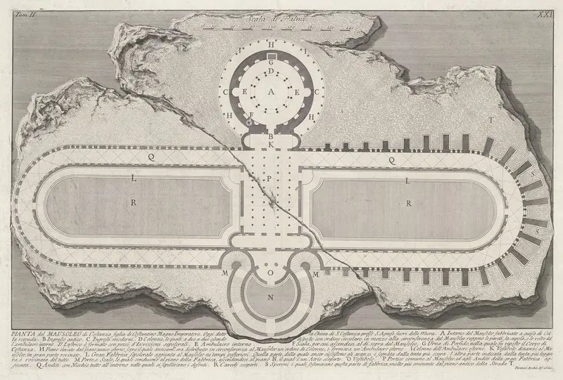 Plattegrond van de Santa Constanza te Rome Wall Art by Unknown - High-Resolution Digital Print