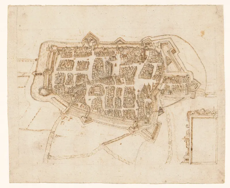 Plattegrond van de stad Meiningen (?) Wall Art by anonymous - High-Resolution Digital Print