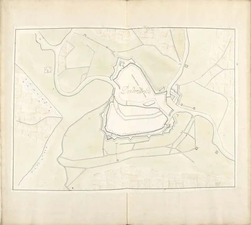 Plattegrond van Dendermonde, ca. 1701-1715 Wall Art by Samuel Du Ry de Champdoré - High-Resolution Digital Print
