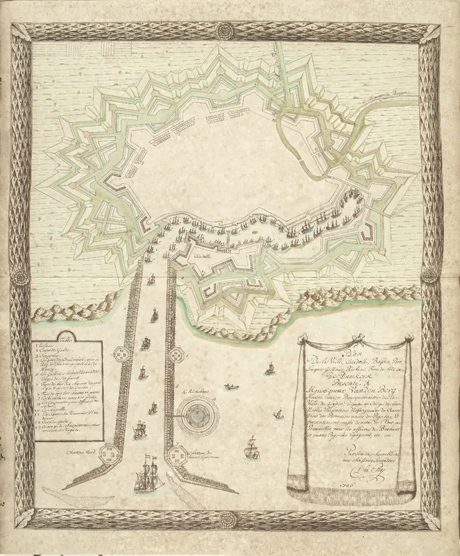 Plattegrond van Duinkerke, 1706 Wall Art by Samuel Du Ry de Champdoré - High-Resolution Digital Print