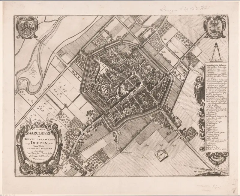 Plattegrond van Düren Wall Art by Unknown - High-Resolution Digital Print