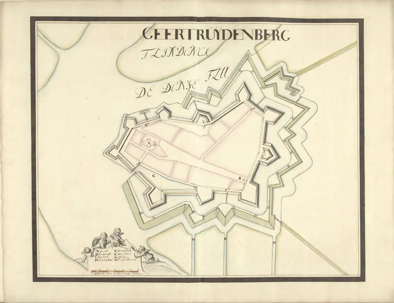 Plattegrond van Geertruidenberg, ca. 1701-1715 Wall Art by Samuel Du Ry de Champdoré - High-Resolution Digital Print