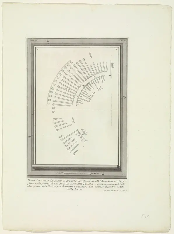 Plattegrond van het Theater van Marcellus Wall Art by Unknown - High-Resolution Digital Print